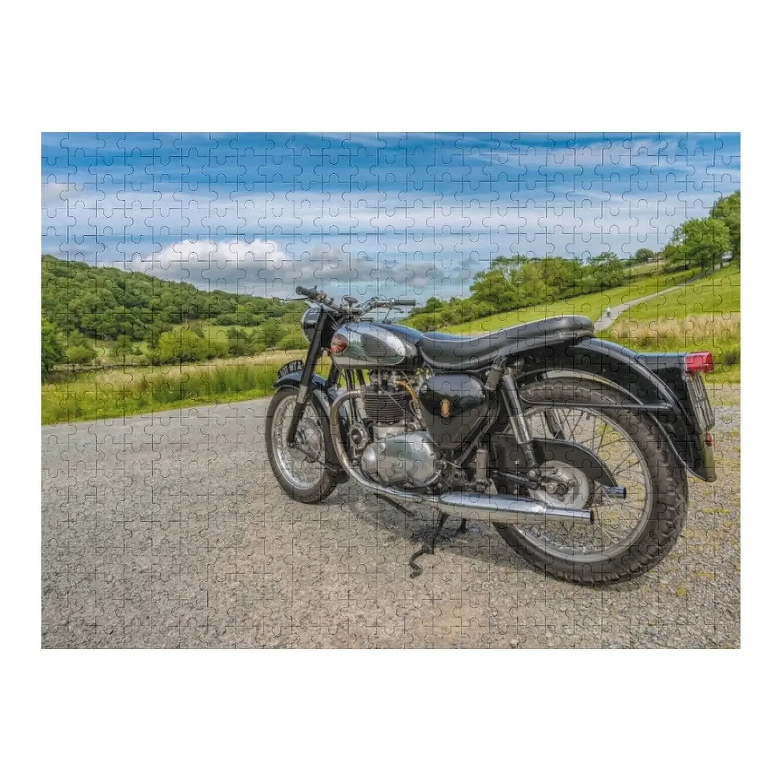 1961 BSA 650cc Motorcycle Jigsaw Puzzle Photo Scale Motors Puzzle