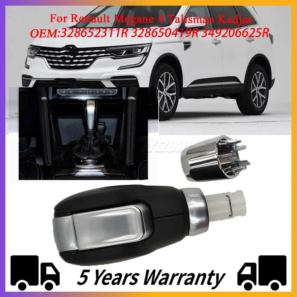 

349206625R For Renault Megane 4 Talisman Kadjar Automatic Gear Shift Knob Chrome Plated 328652311R 328650419R