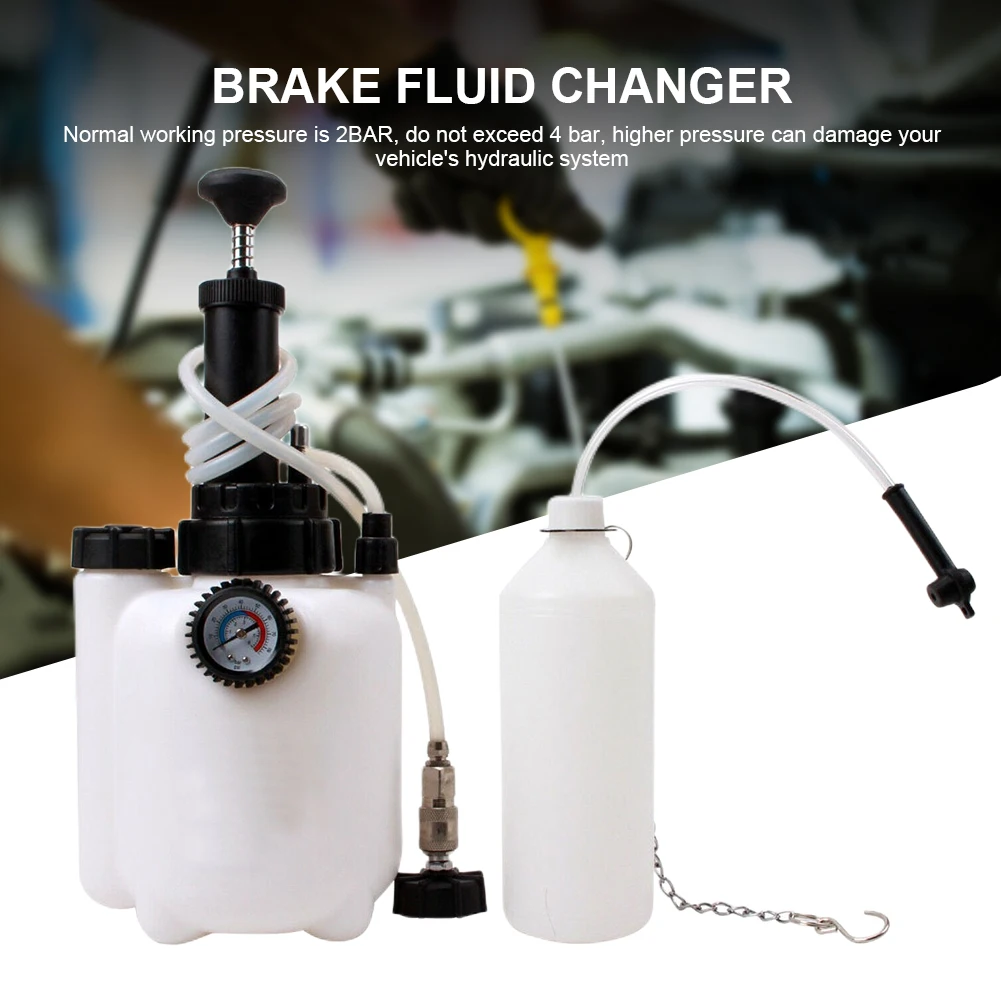 3L Car Brake Bleeder Pumping Fluid Pump Kit Oil Change Purge Tank Tubes Repair Tools Car Manual Brake Bleeder Fluid Oil Changer
