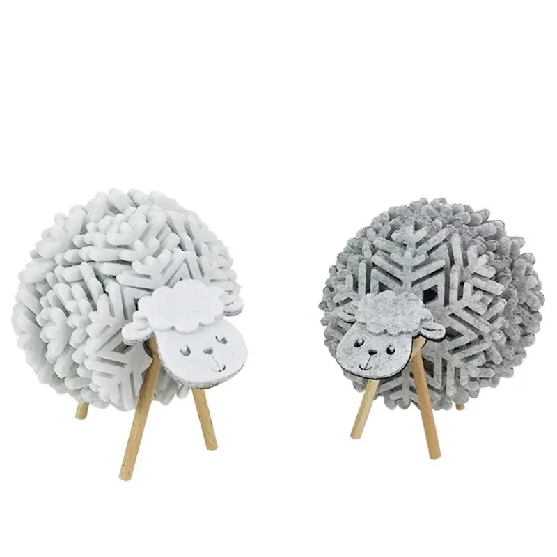 Coasters with Sheep Holder Set of 10 Coasters Round Felt Coffee Beer