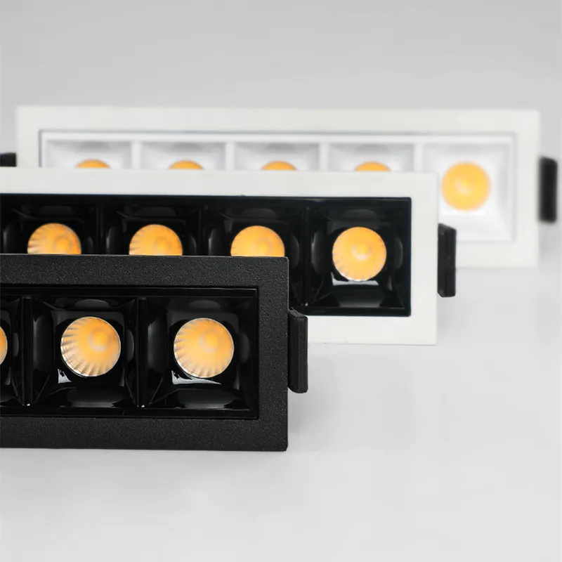 Dimmable Recessed Ceiling COB Spot Led Down light Grille Light 110V 220V Indoor lighting Square Led Linear Light led downlight,recessed ceiling spotlight