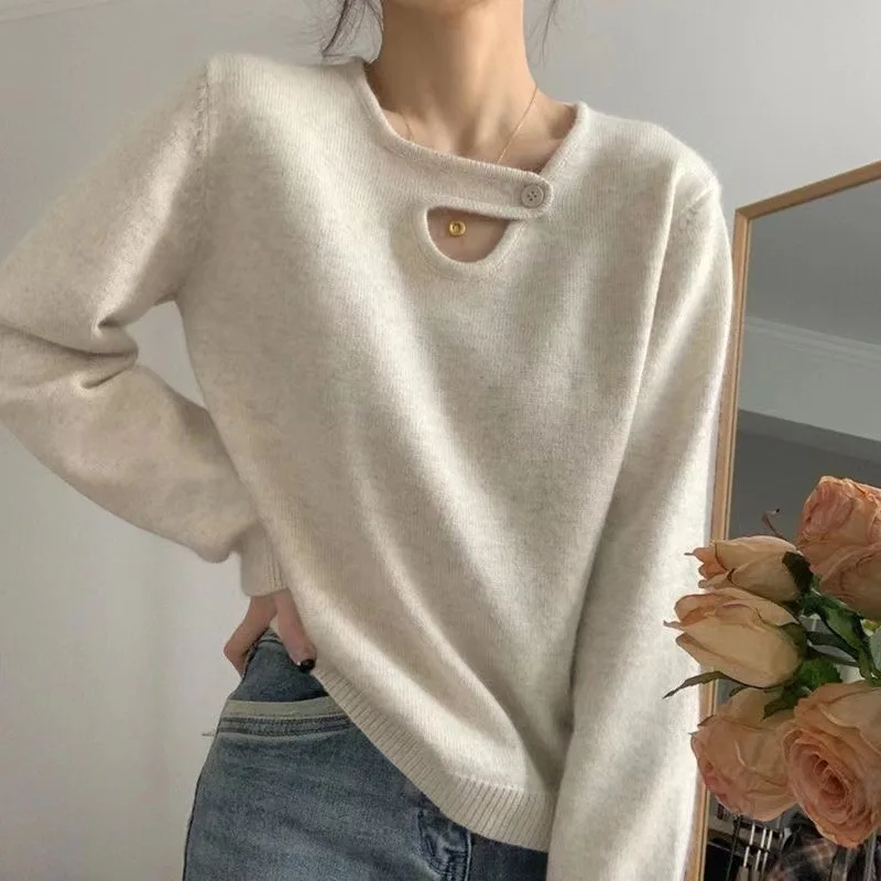 Women Autumn Winter Loose Knit Sweater