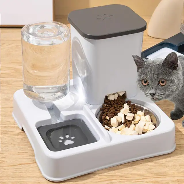 2 in 1 Automatic Pet Feeder Cat Feeder and Water Dispenser Portable Automatic Feeders Non-Slip Pet Bowl Pet Supplies for Cat Dog 3