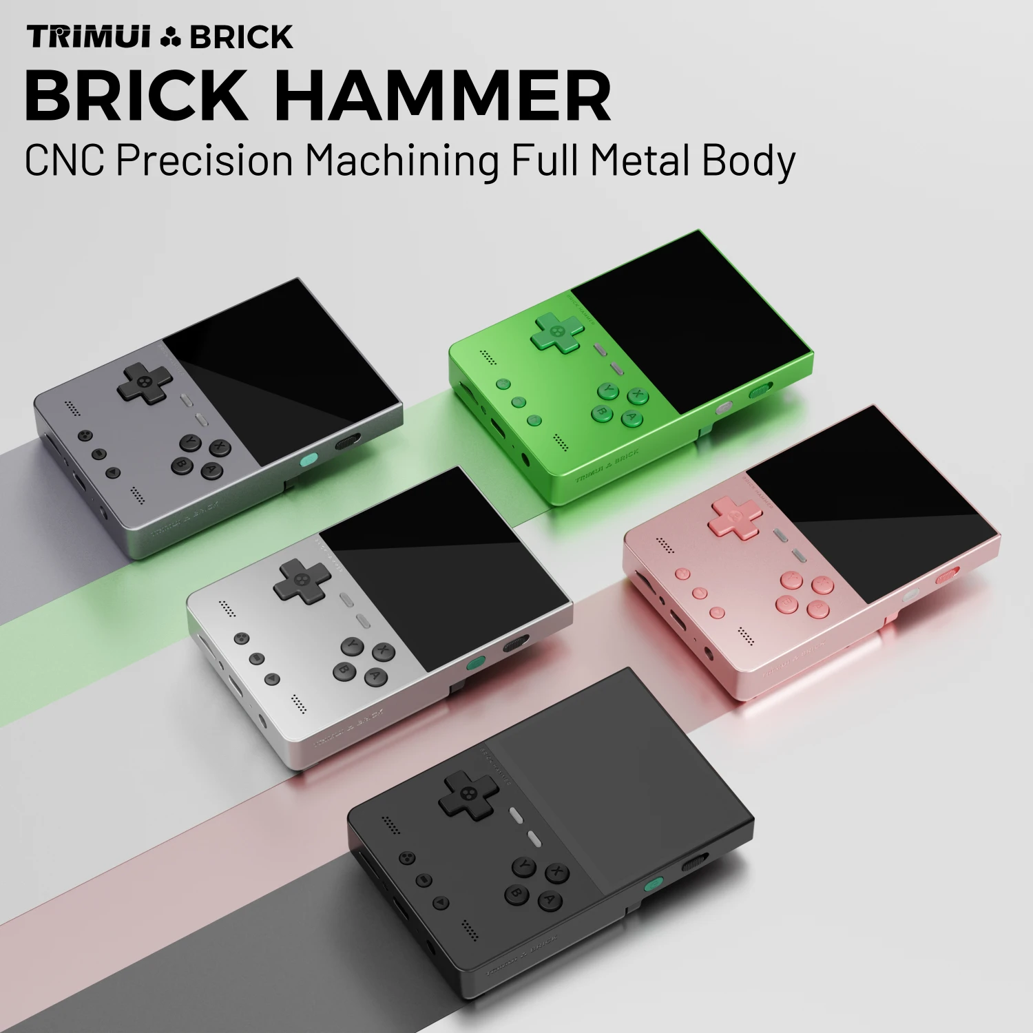 Trimui Brick Hammer Handheld Game Console With Metal Body Linux System_voghion.com