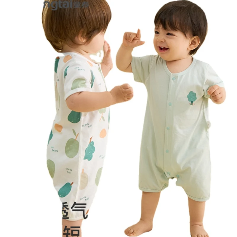 Yy Tongtai Summer Baby Jumpsuit Cotton Short Sleeve Romper Romper 2 Pieces