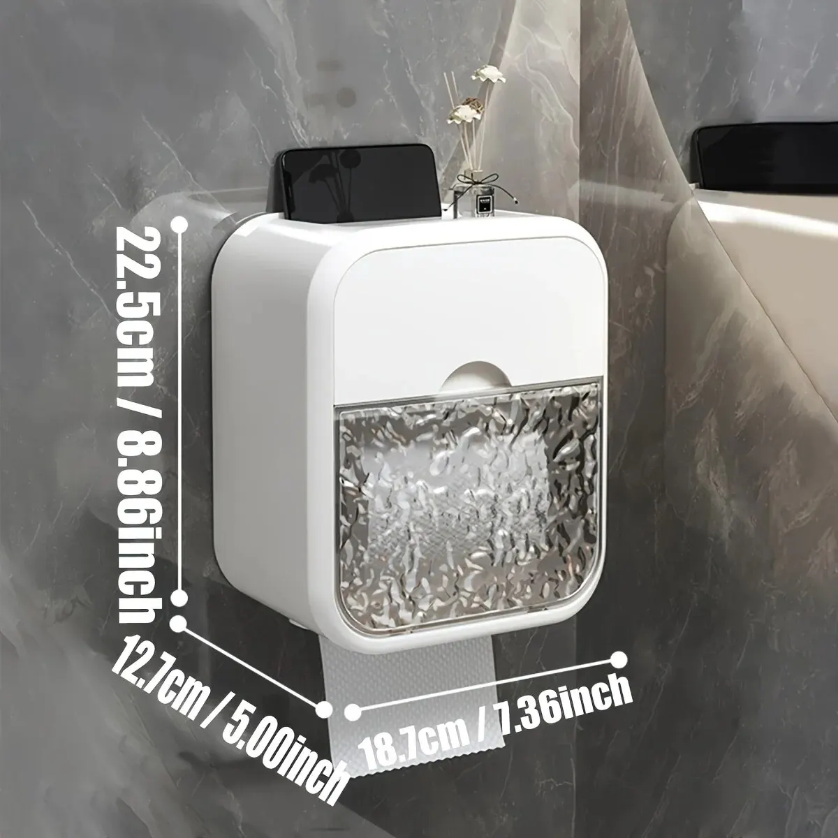 Tissue Box Texture Appearance Toilet Wall Mounted