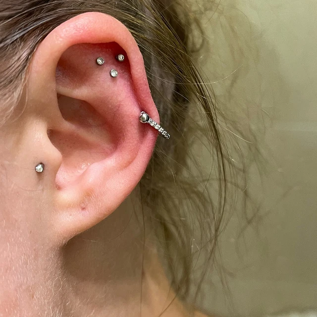  Industrial Barbell Piercing, Straight Jewelry, Upper Ear  Piercing, Tragus, Conch : Everything Else