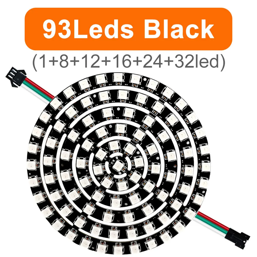 Colorful RGB LED Circle with Individually Addressable Pixels - DIY Round Pixel Ring