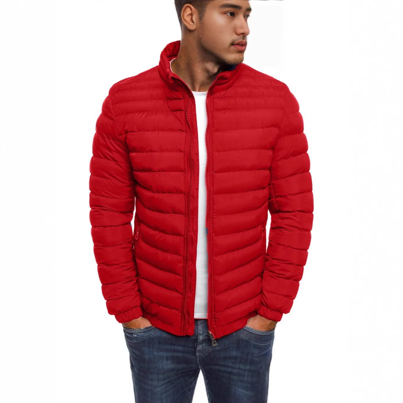 Veste en coton de couleur Pure pour homme