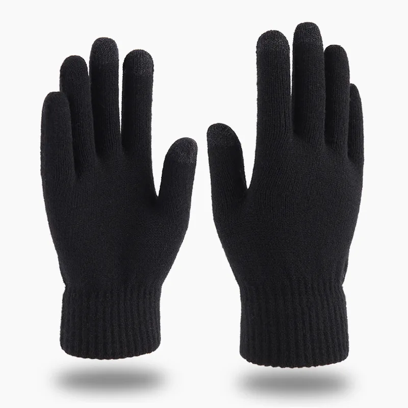 Neue Winter Männer Gestrickte Handschuhe Touchscreen Hohe Qualität Männlichen Handschuh Verdicken Warme Wolle Cashmere Solide Frauen Business Handschuhe Herbst