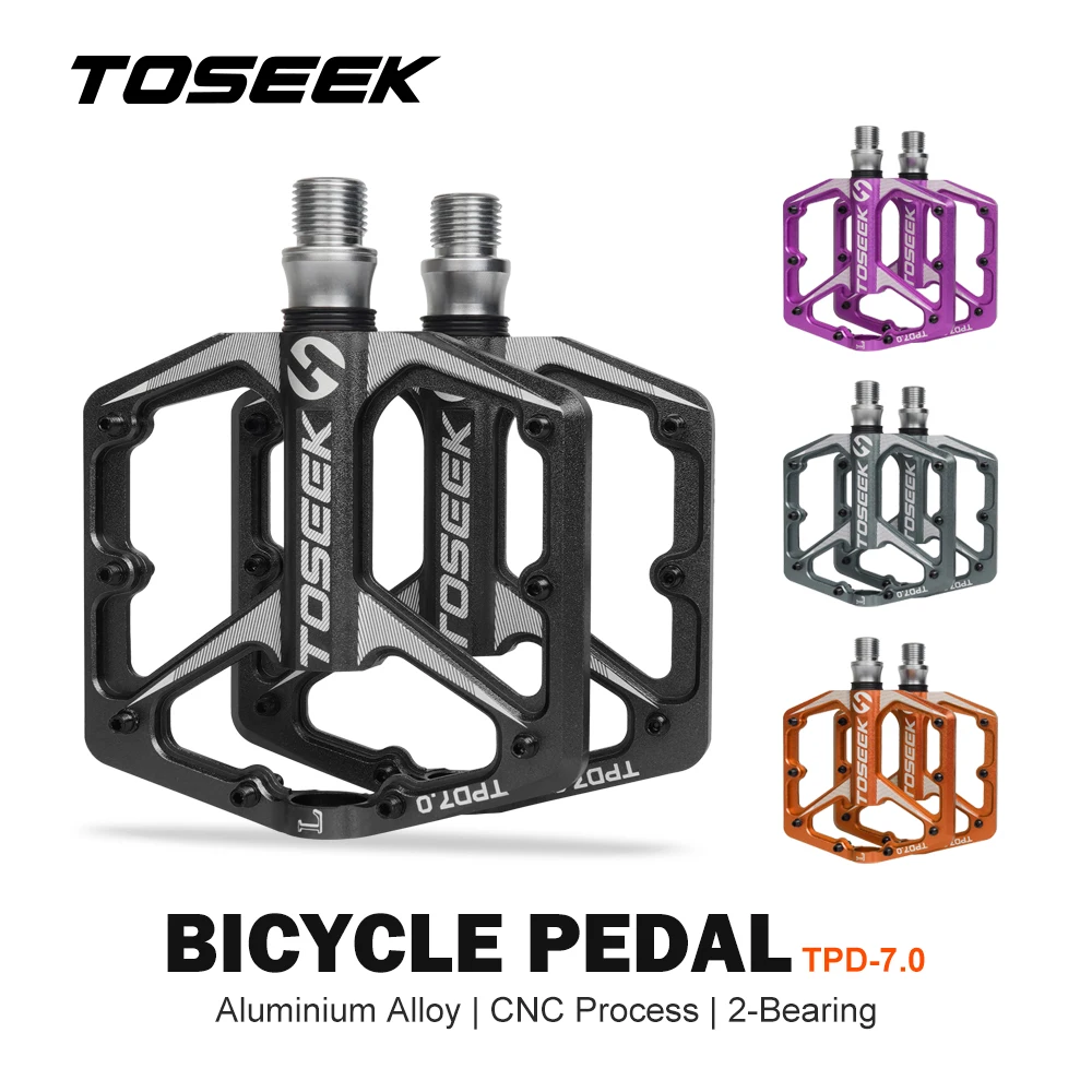 

Ультралегкая велосипедная педаль TOSEEK 7,0, 2 подшипника, нескользящий подшипник для велосипеда, быстросъемные велосипедные аксессуары из алюминиевого сплава