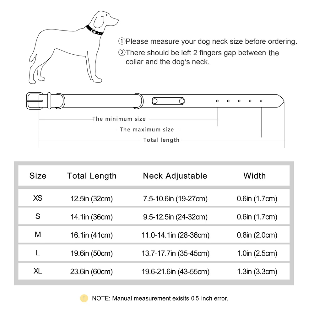 Soft padded PU leather dog collar in a solid color.