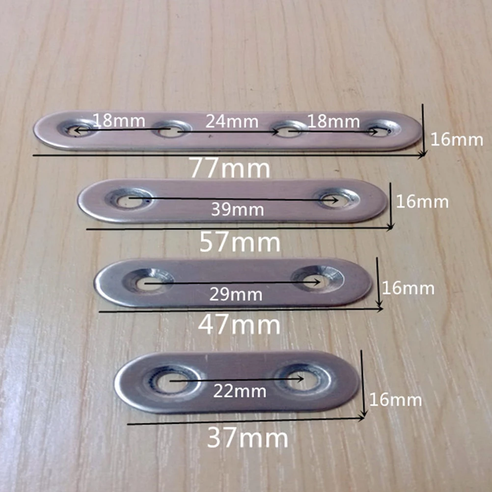 20pcs Straight Heavy Duty Flat Bracket Corner Brace Metal Mending Rust Proof Wardrobe