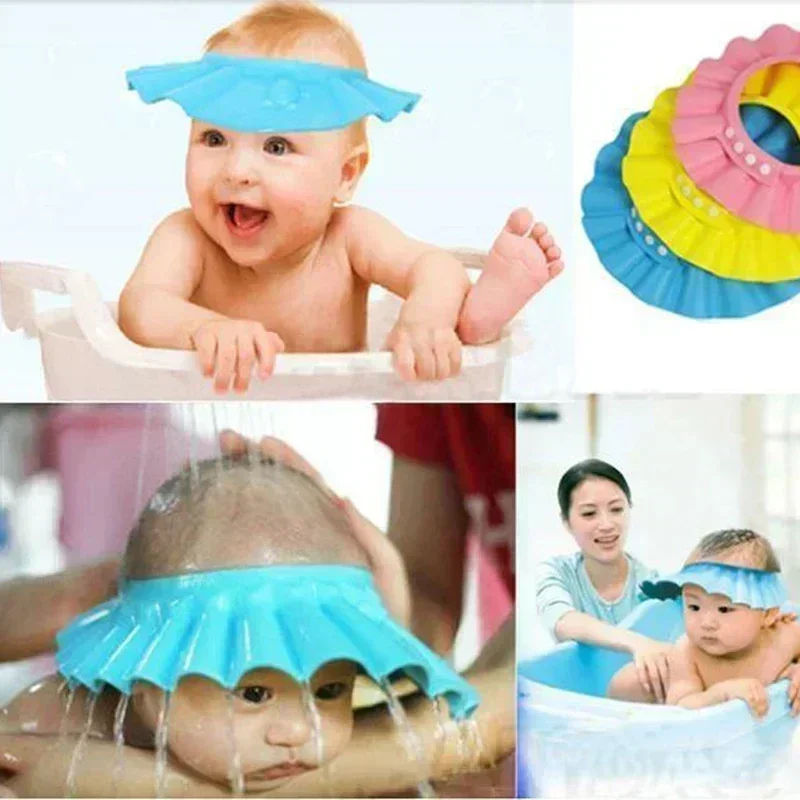 Baby Bath Cap Visor Hat Adjustable Baby Shower Protect Eye Waterproof Shampoo Splashguard Hair Wash Shield hair wash hat,hair wash shield,shampoo shower cap,baby hat