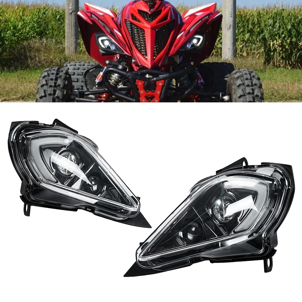 ATV Headlights for Yamaha Raptor 700 700R 350 250 YFZ 450R 450X Wolverine 450 350 Headlight Trim Covers KEMIMOTO 5TG-84166-01-00 atv headlight atv accessories