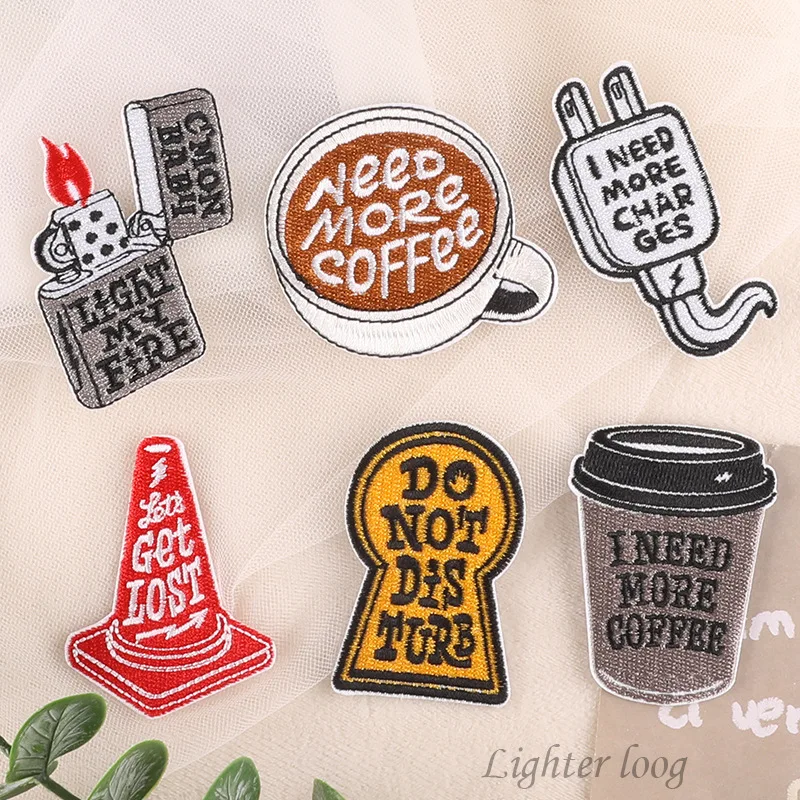 

English Alphabet Patch for Clothing Iron on Embroidered Sew Applique Cute Patch Fabric Badge Garment DIY Apparel Accessories