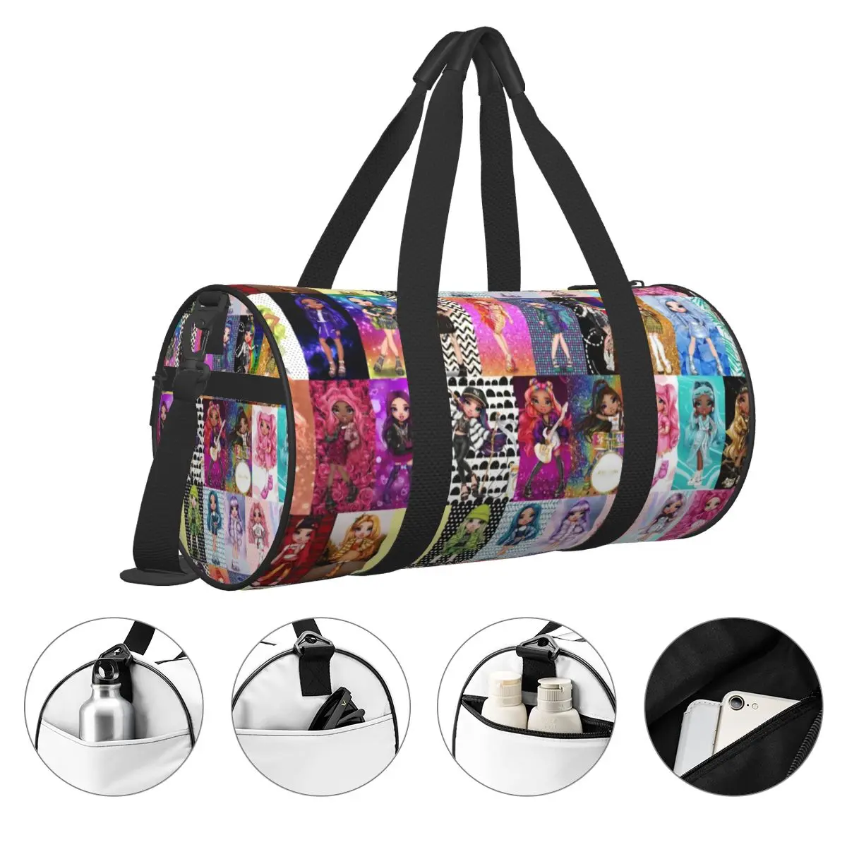 Rainbow High Gym Bag Kawaii Girl Waterproof Sports Bags Large Swimming Design Handbag Novelty Fitness Bag For Men Women
