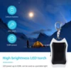 Keychain Emergency Power Banks with 3 LED Light Solar 950mAH Cell Phone Backup Power Bank Charging Equipment for Hiking Travel 3