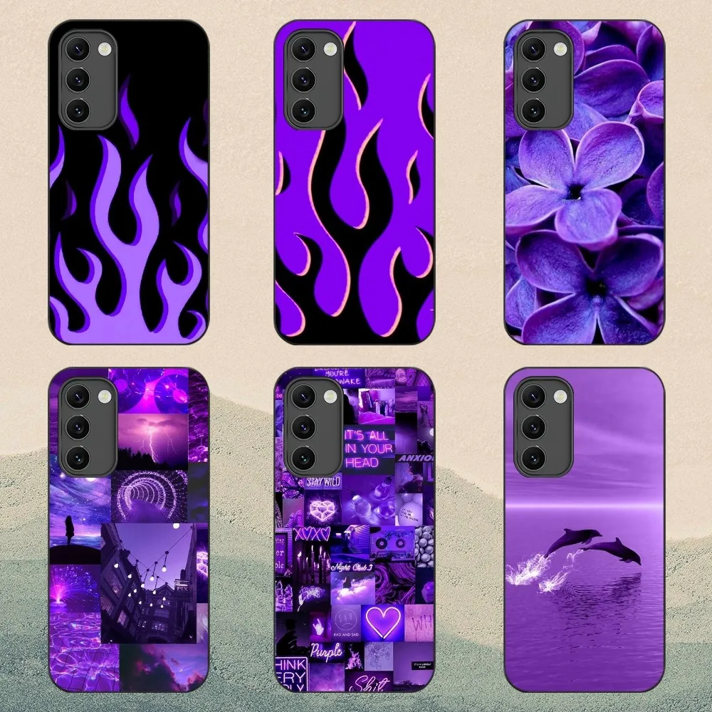 Infinity On Purple Background Flower Phone Case Per Samsung S23 22 21 20 Ultra Plus Lite Shell