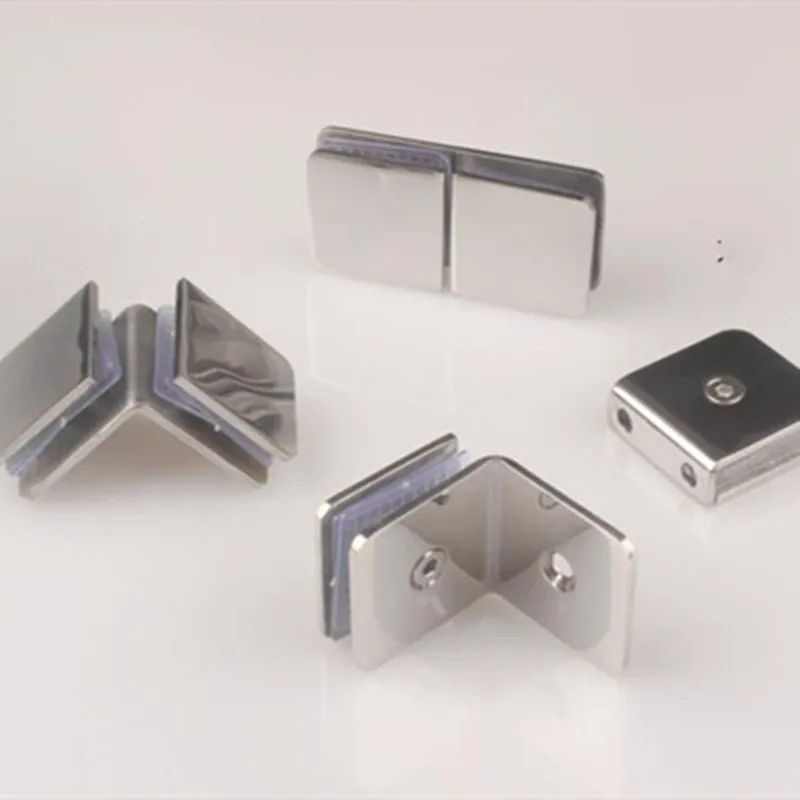 304 stainless steel glass partition code glass to wall 90 degree single side corner code bathroom fixed clamp wall clam DG1362A