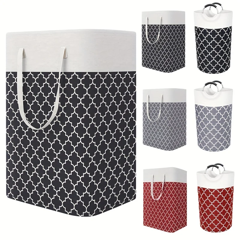 

1 Piece Laundry Basket Large Foldable Laundry Basket with Convenient Handles, Freestanding Laundry Basket