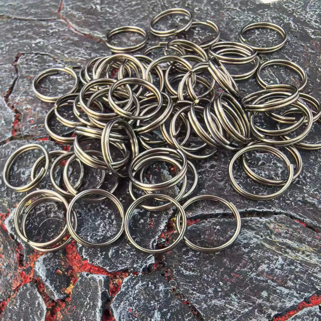 Split Jump Open Rings 12 Pcs in a Pack Pure Titanium Double Loop