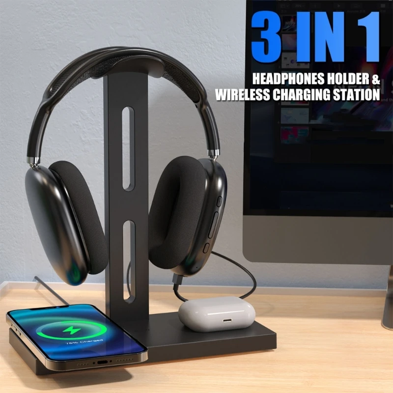 Headphone Stand Headset Holder Base Universal in - Main Image