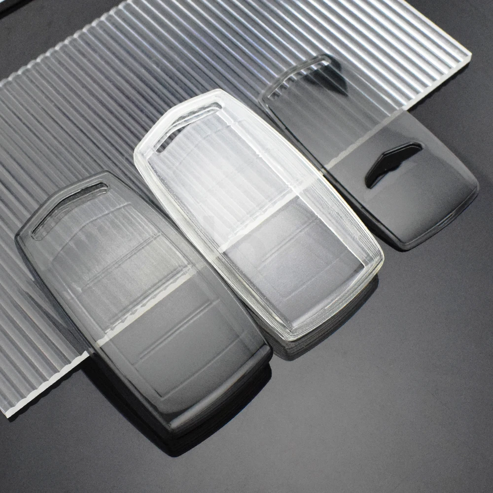 Transparent Car Smart Key Case Cover - 4-Button Key Fob Shell Protector Accessories