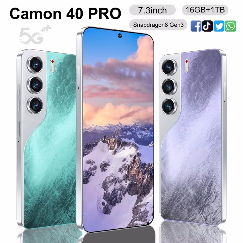 New Camon 40 Pro Android 14 smartphone features a 7.3-inch punch