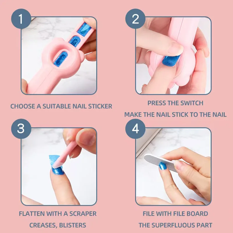 Girl Nail Machine Princess Girl Makeup DIY Nail Art Stickers Set Non-Toxic Polish Decorations Kid Fashion Makeup Toys Gift