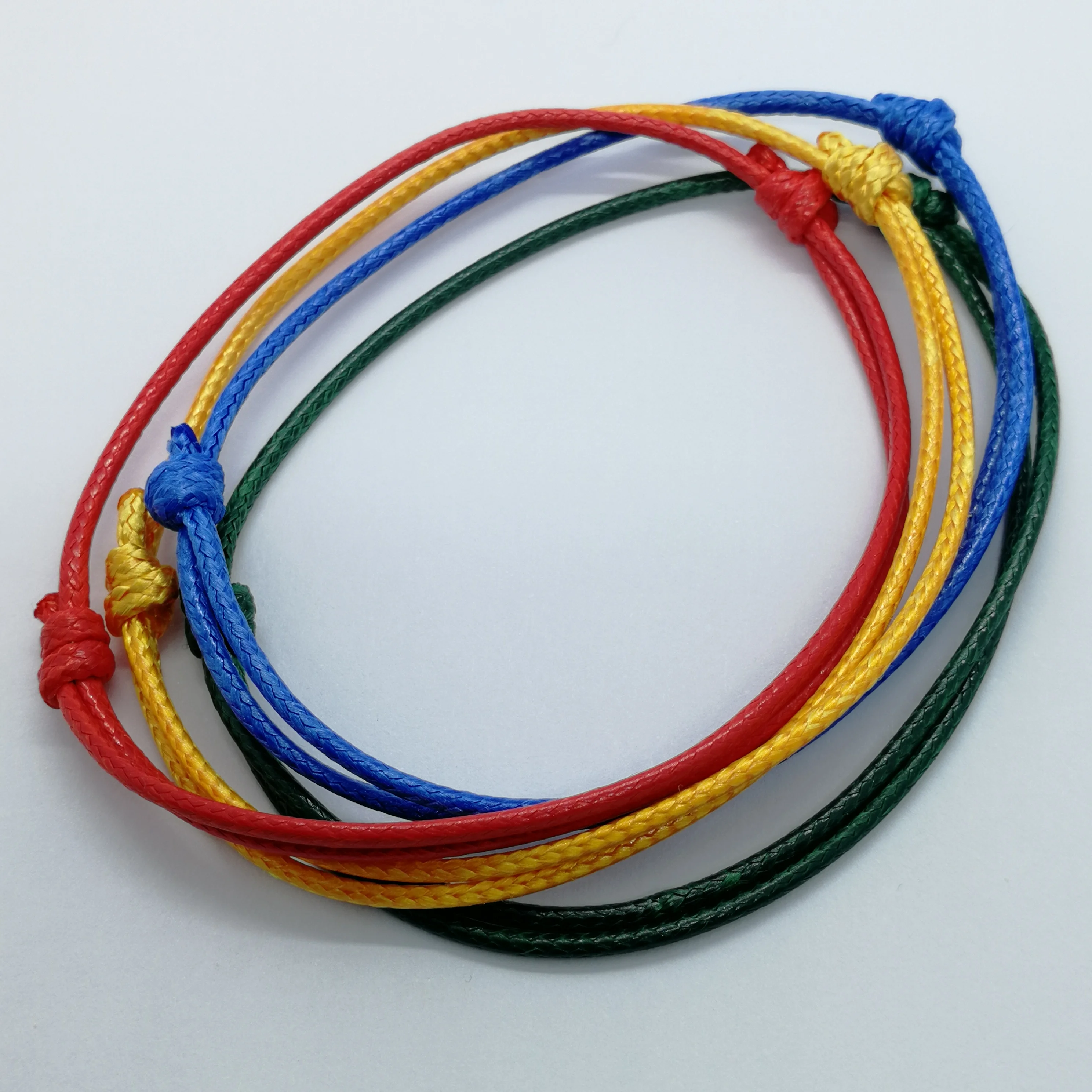 Wax Cord Bracelet 4Pcs For Women Men