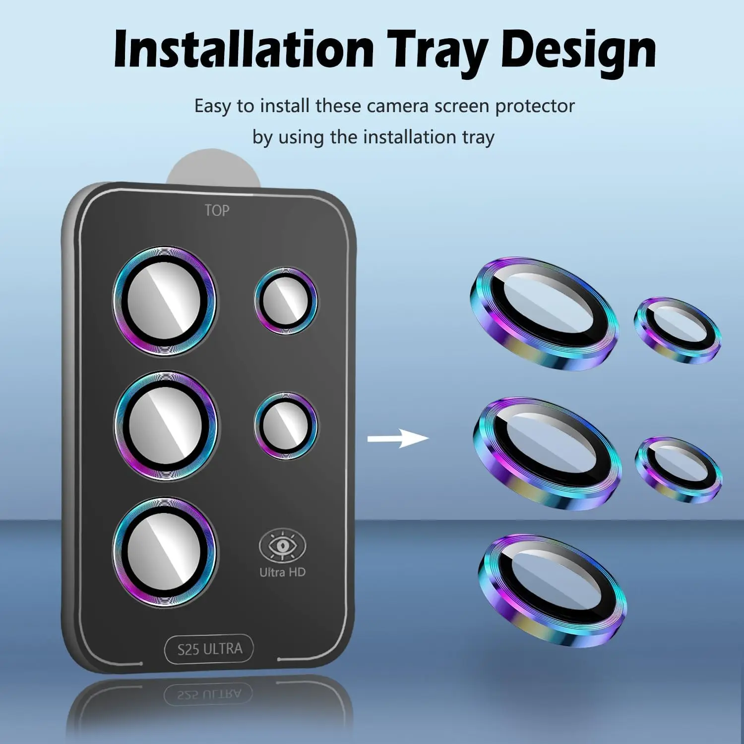 Premium Scratch-Resistant Phone Camera Lens Protectors - Individual Set