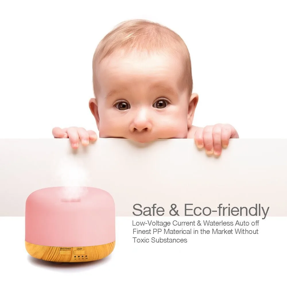 Electric Aroma Diffuser Air Freshener Cars 300ML Ultrasonic Cool Mist Maker Fogger LED Essential