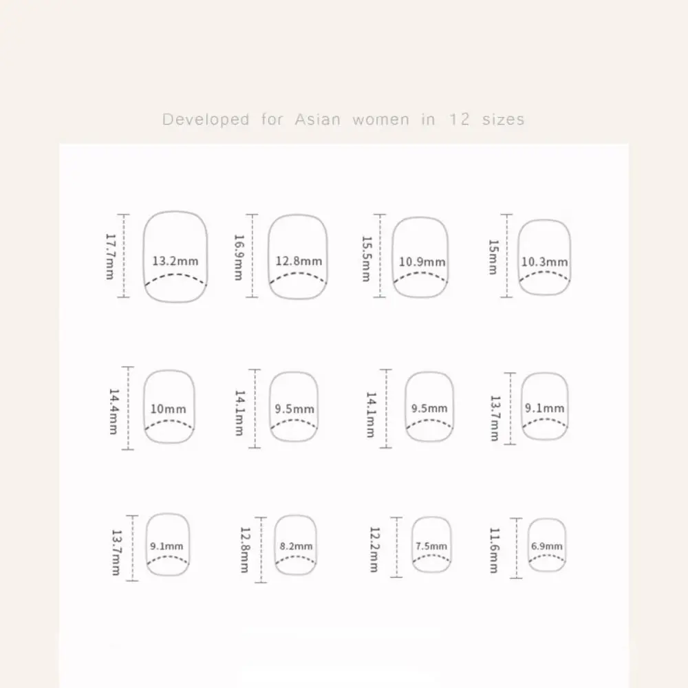 Detachable Short False Nails French White Edge Fake Nails Full Cover Round Nail Tips for DIY