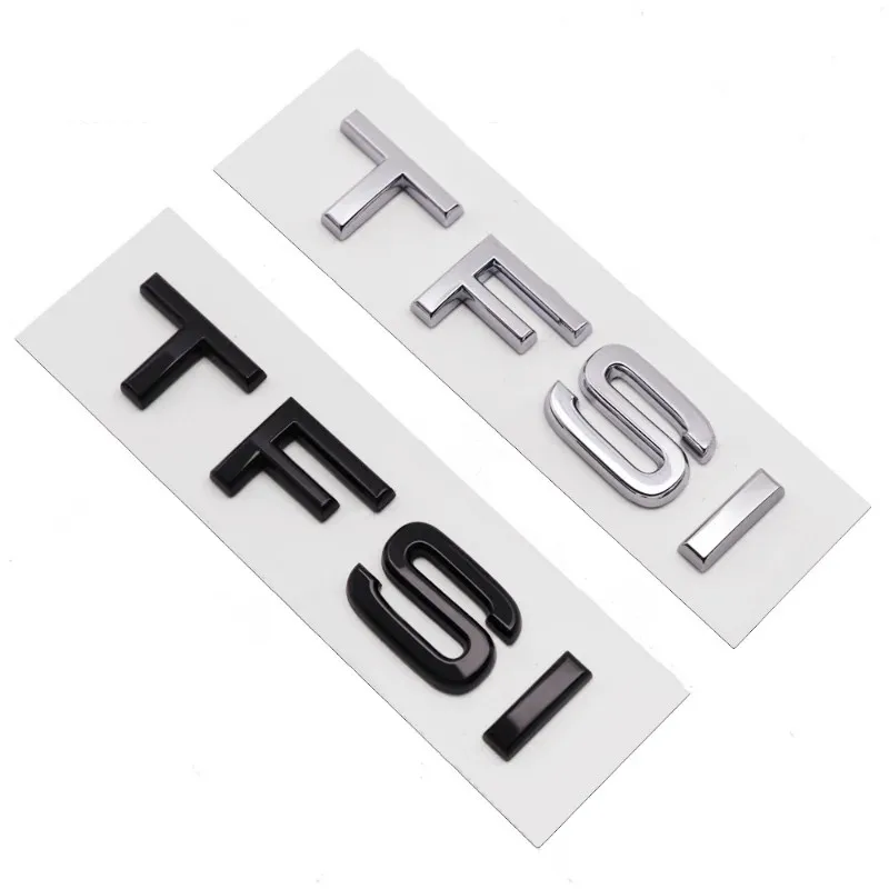 3D ABS TFSI 로고 후면 트렁크 부트 엠블럼 배지 스티커 데칼, 아우디 A3 A4 A5 A6 A7 A8 Q2 Q3 Q5 Q7 Q8 자동차 스타일링 액세서리