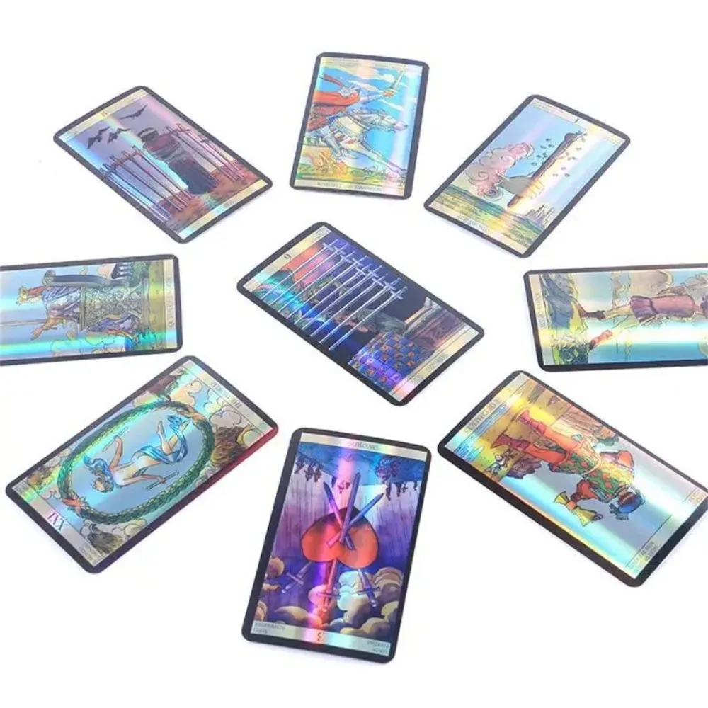 10.3*6cm Tarot of New Vision Deck Laser Edition with Guidebook for Beginners 4