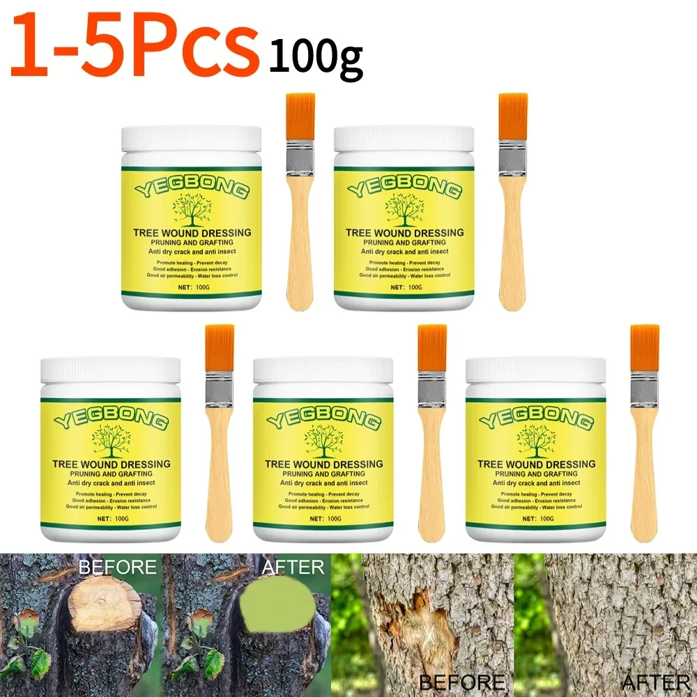 Tree Grafting Paste Tree Wound Bonsai Cut Paste Smear Agent Plant Grafting Pruning Sealer With Brush Bonsai Cut Wound