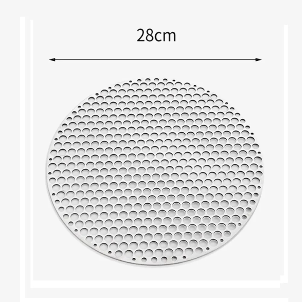 304 Stainless Steel Round Bbq Net With Foot Barbecue Grill Meshes Cooling Rack Steam Baking Rack Camping Outdoor Mesh Wire Net