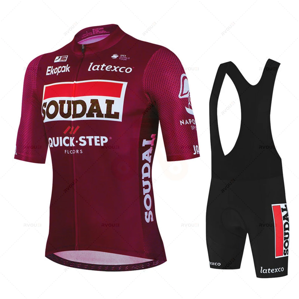 Soudal Quick Step Cycling Jersey Men Sets Bike Clothing Breathable Anti-UV Bicycle Wear/Short Sleeve Maílllot Ciclismo Hombre 5