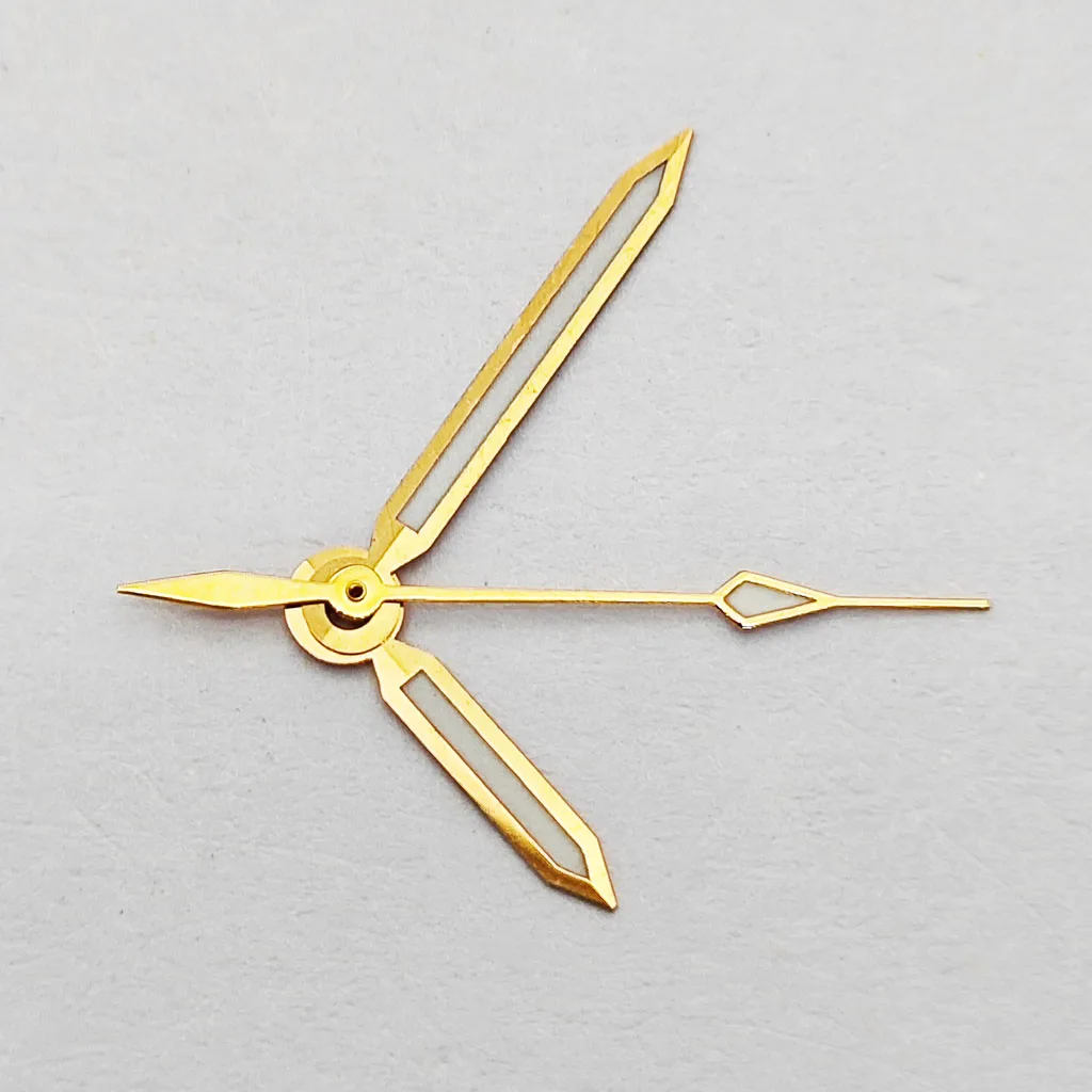 Elegant Luminous Watch Hands in Mixed Metallic Tones
