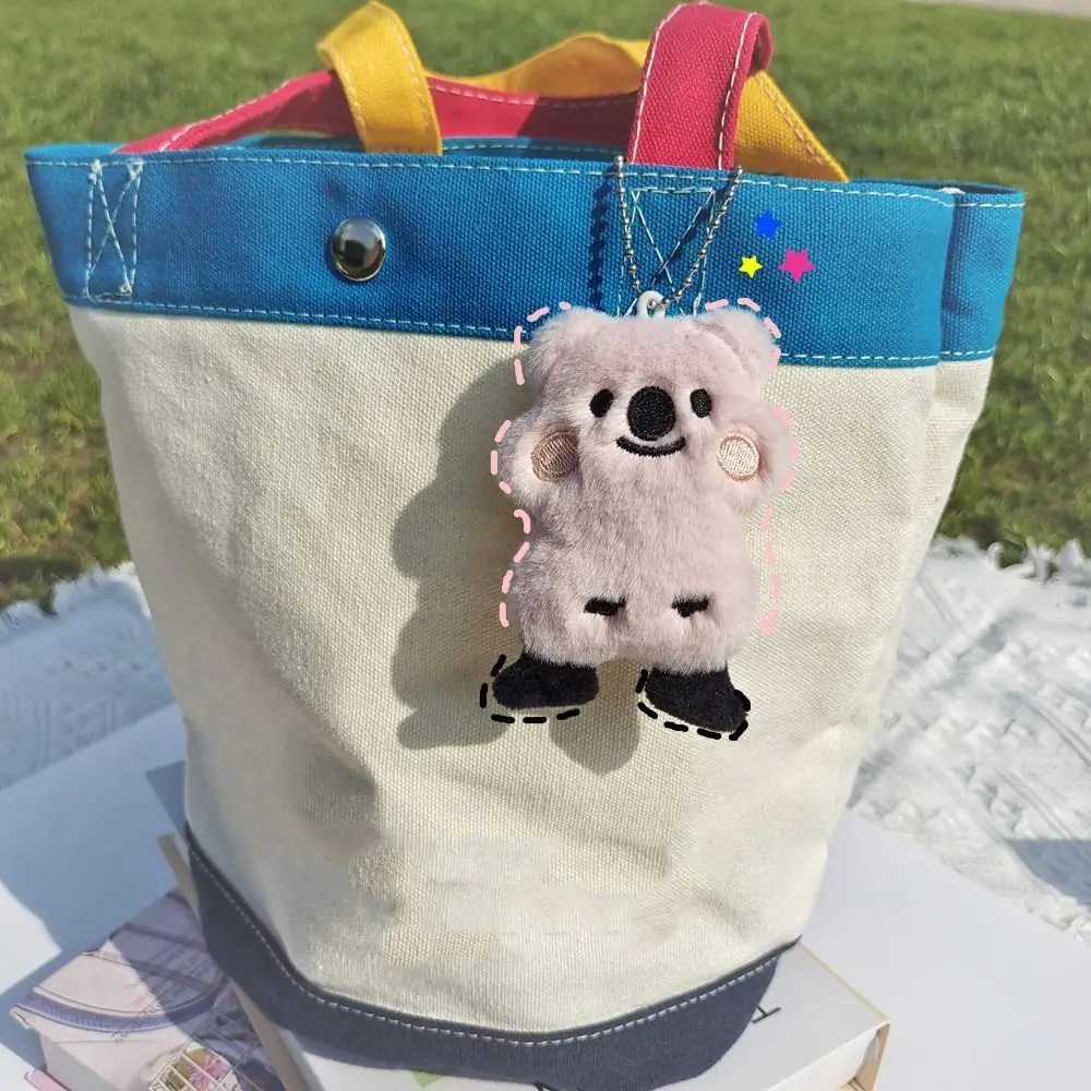 

Plush Doll Koala Hanging Keychain Fashion Bag Accessories Embroidery Imitation Rabbit Fur Hand-filled Student