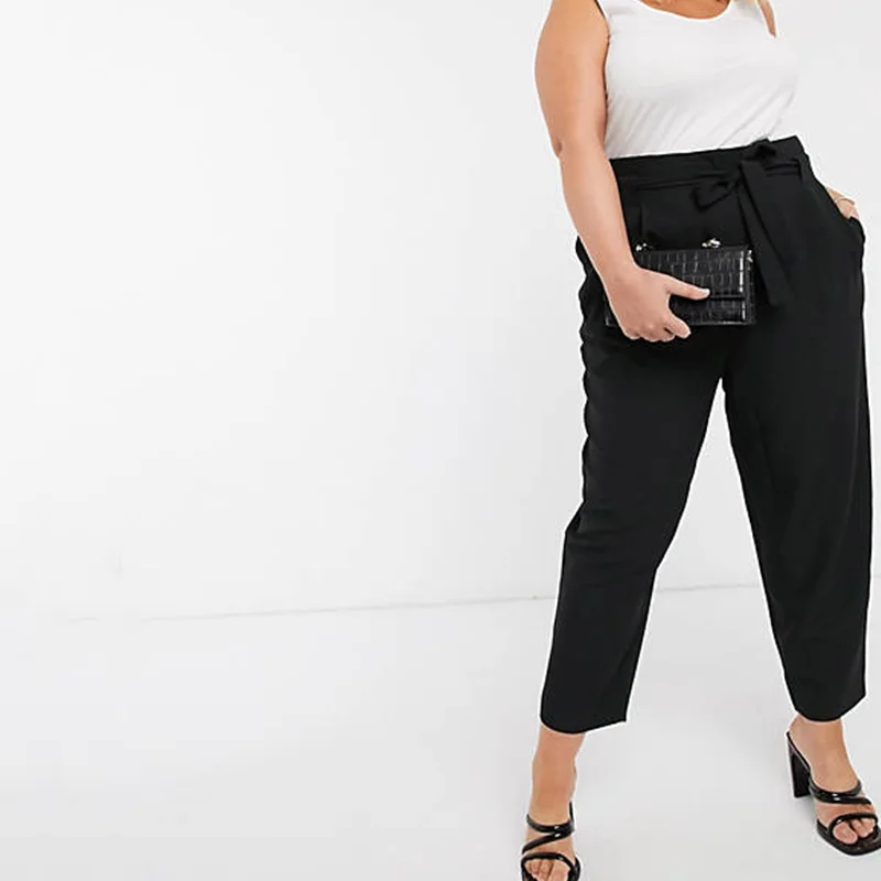 Buy Black High Waisted Tapered Coord Trousers  8  Trousers  Tu