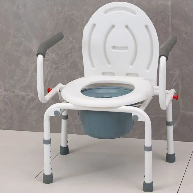 Multi-functional Disabled Accessories Toilet Chair Bath Chairs, Folding Armrests Seat Commode Toilet Portable Commod Chairs 5
