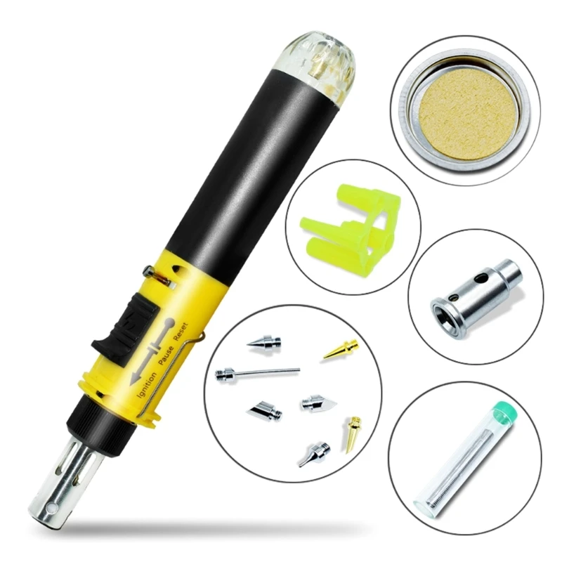 

12 in 1 Gas Soldering Iron Torch Heat Welder Tool Adjustable Temperature Universal Soldering Iron Welding Accessories