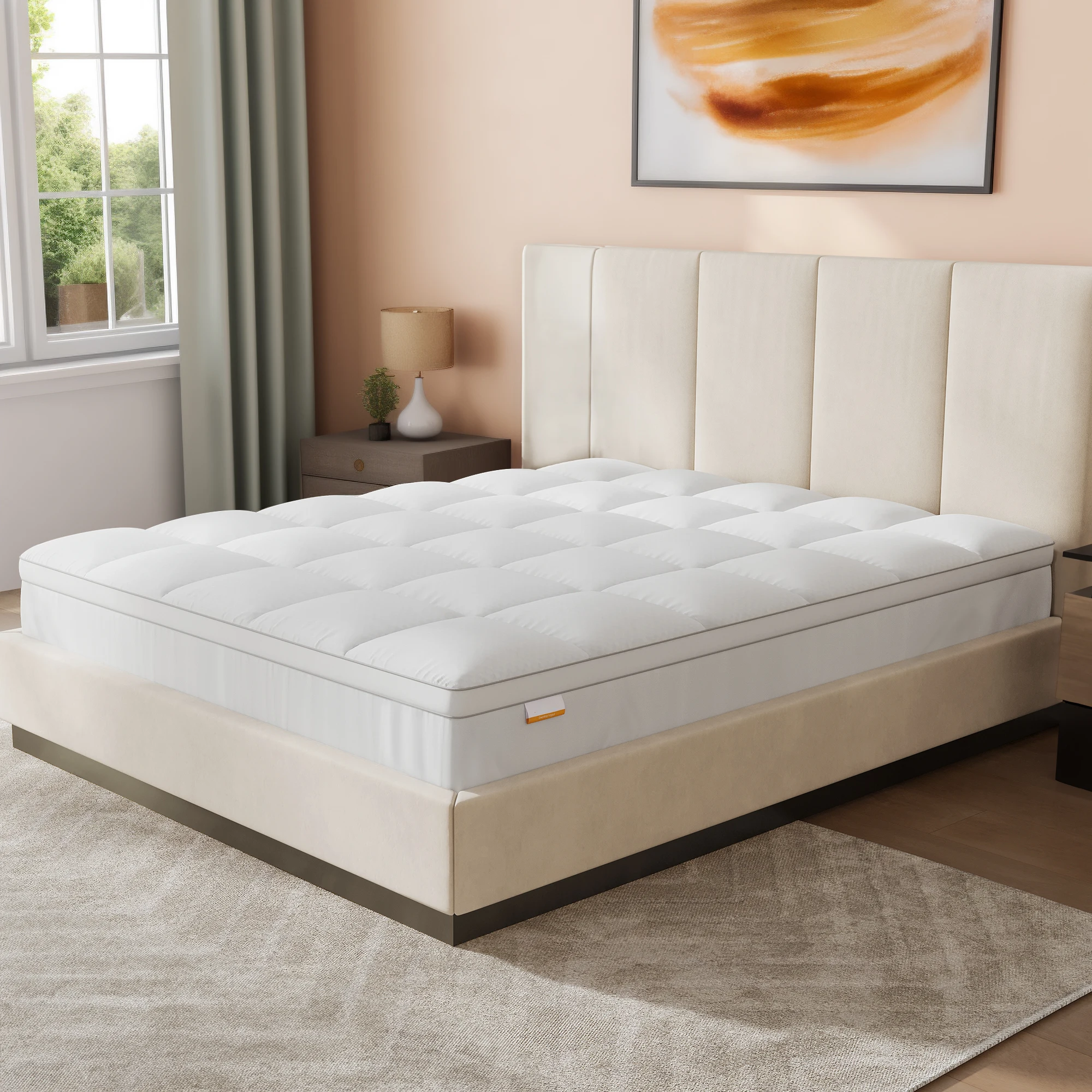 Thick Mattress Pad Quilted Mattress Topper Cover Soft Anti-slip bottom Twin Full Queen King Size