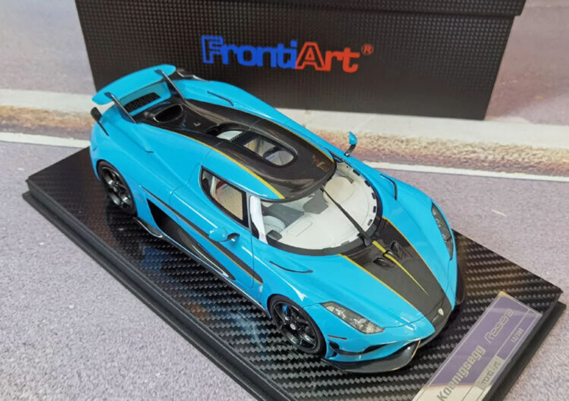 

FrontiArt 1/18 For Koenigsegg Regera Resin Diecast Model Car Gift Collection Blue Display Collection Ornaments