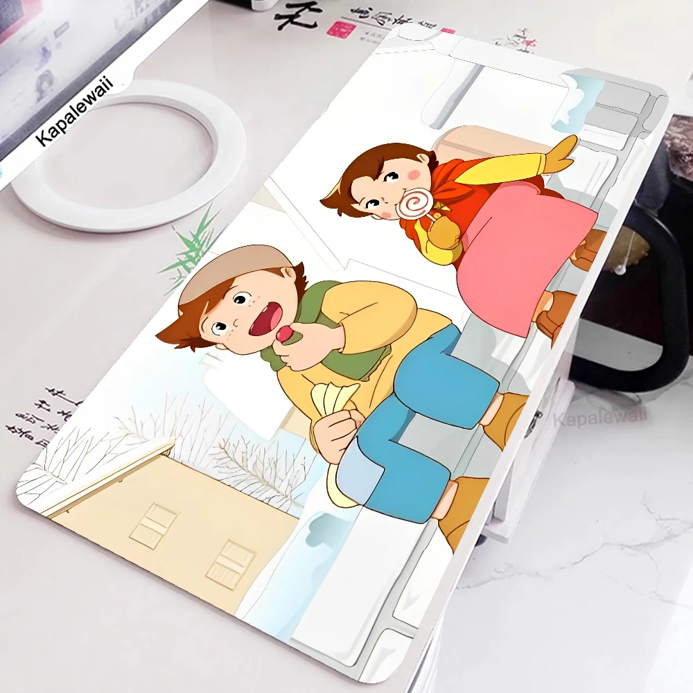 Heidi Cartoon Cool Large Gaming Mouse Pad XL Locking Edge Size For Game Keyboard Pad For Gamer 4