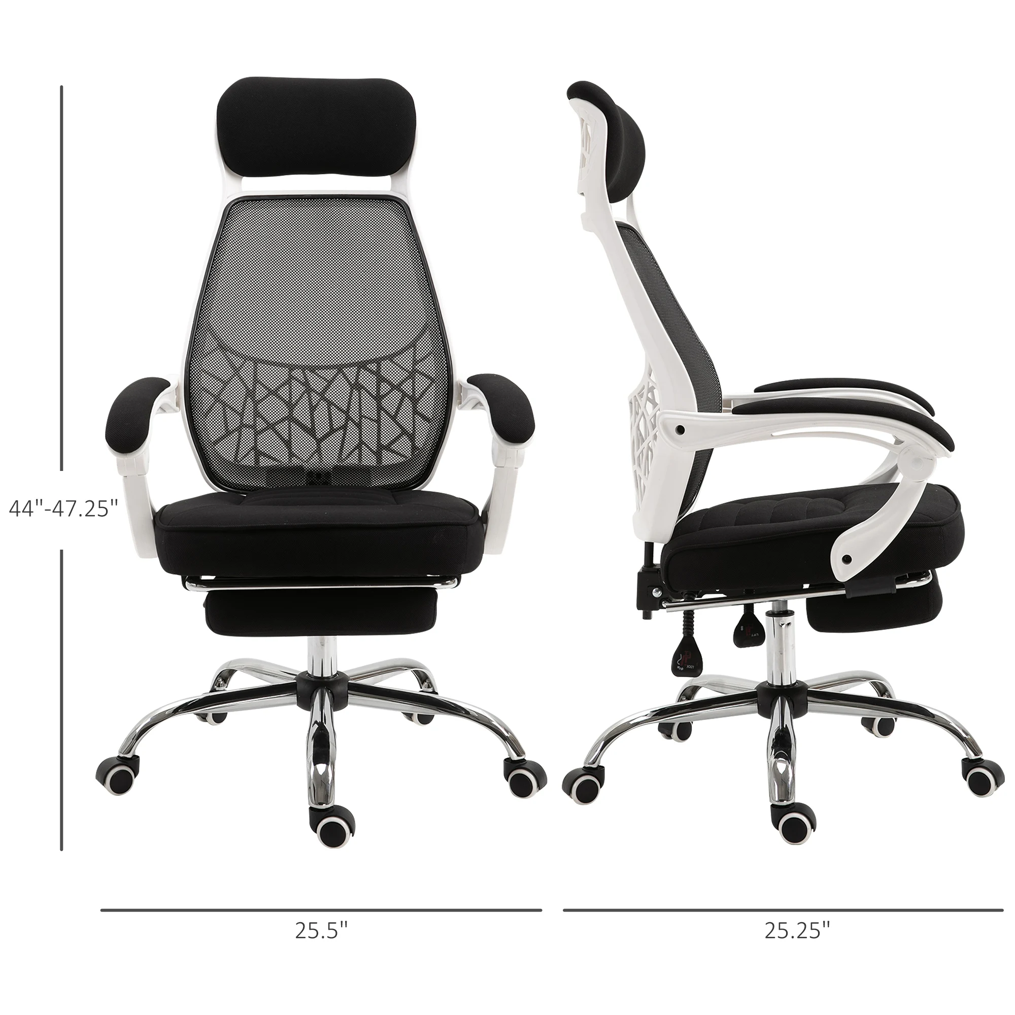 Ergonomic Designed Office Working Desk Chair W/ Back Angle Adjustment 2