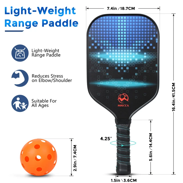 Pickleball Paddles USAPA Approved Set Rackets Honeycomb Core 4 Balls Portable Racquet Cover Carrying Bag Gift Kit Indoor Outdoor 4