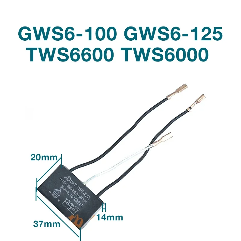 

Запчасти для угловой шлифовальной машины, запчасти для Ручной Шлифовальной Машины GWS6-100 Gws 6-125 TWS6600 TWS6000, конденсатор с защитой от помех, запчасти для электроинструмента
